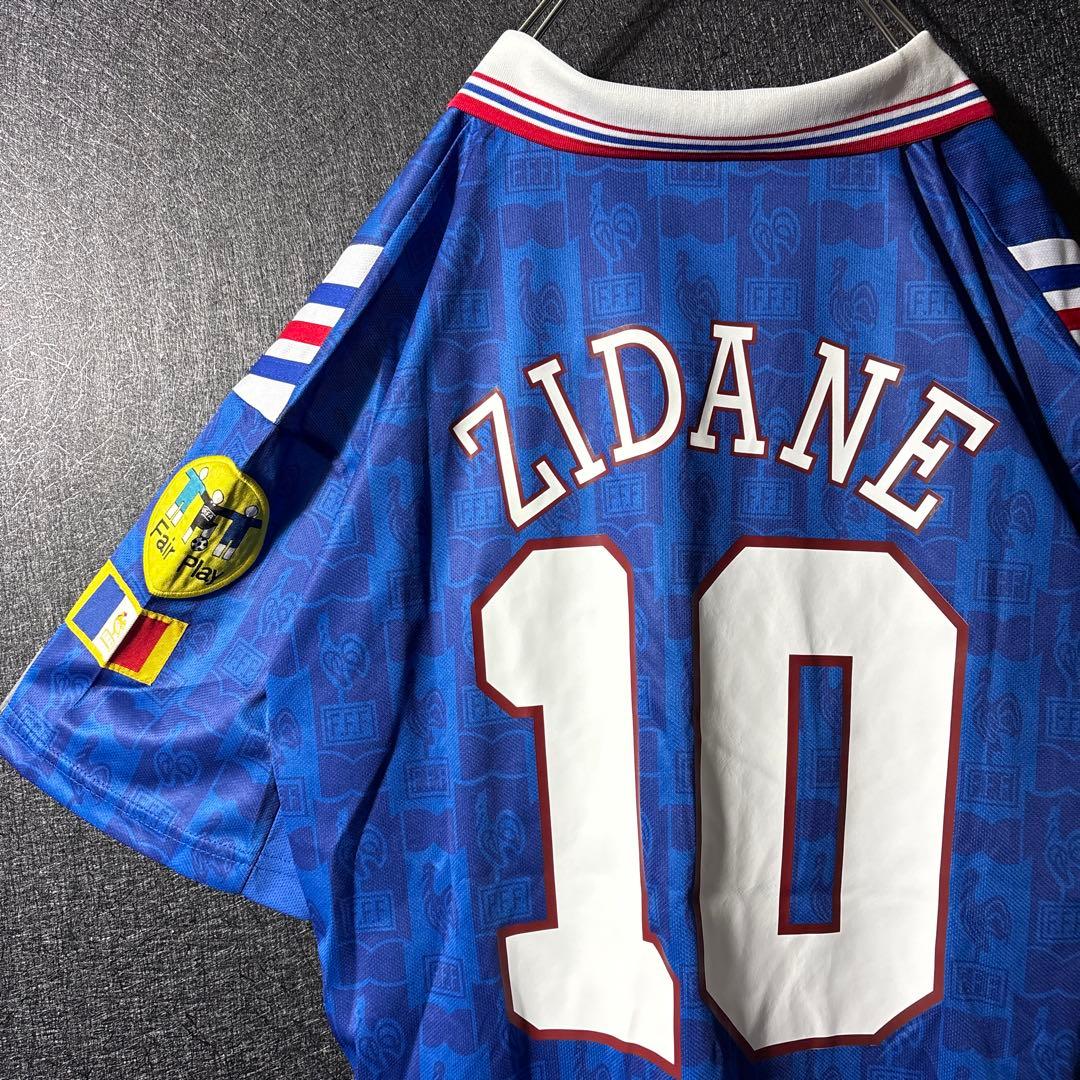 【★ジダン】 古着 adidas フランス代表 サッカー レトロ ユニフォーム