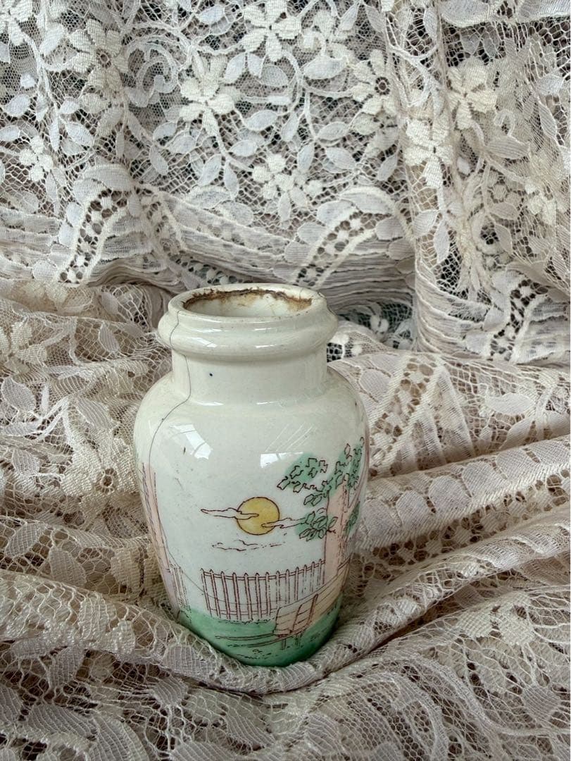 【く20】20 フランス　アンティーク　マスタード　ポッド