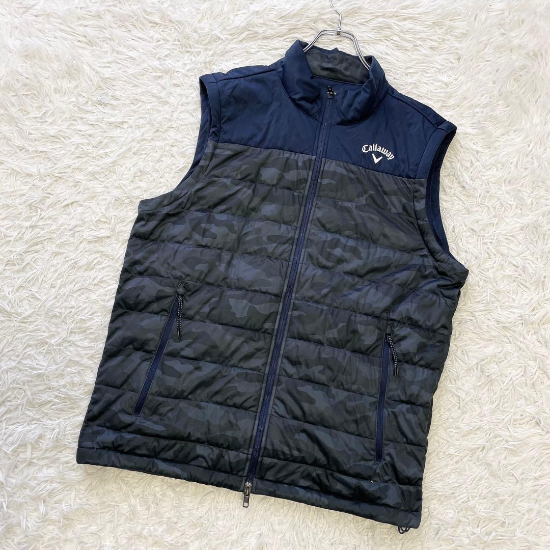 美品✨大きいサイズ3L✨キャロウェイ 2wayジャケット ゴルフ ネイビー