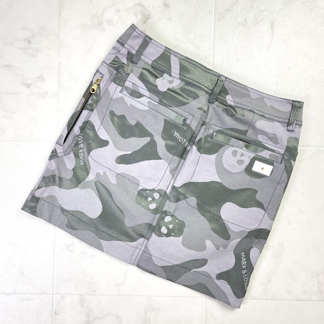新品MARK&LONA カモフラ柄ストレッチスカート グレー サイズM*MD86