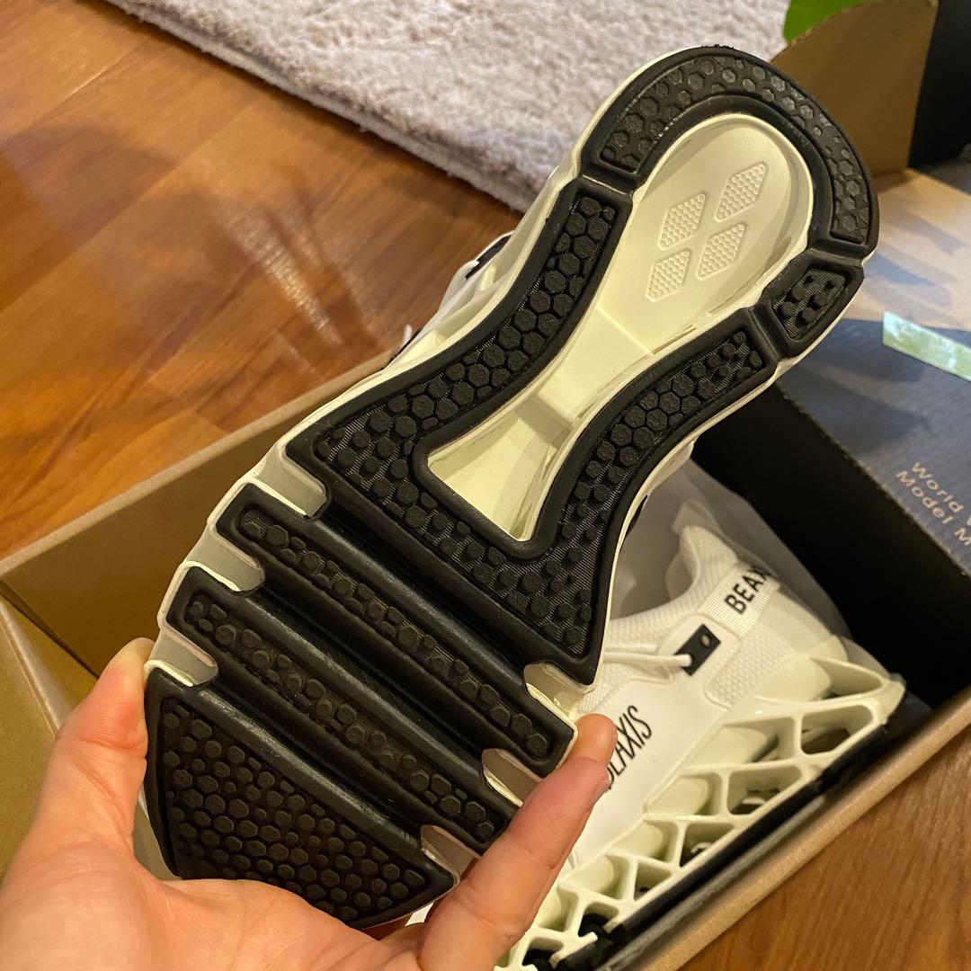 BEAXIS メッシュ厚底スニーカー ホワイト　M