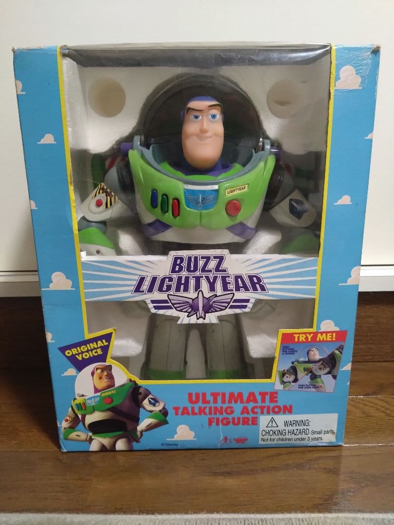 箱付き、初代バズライトイヤー！英語バージョン！清掃、電池交換済！