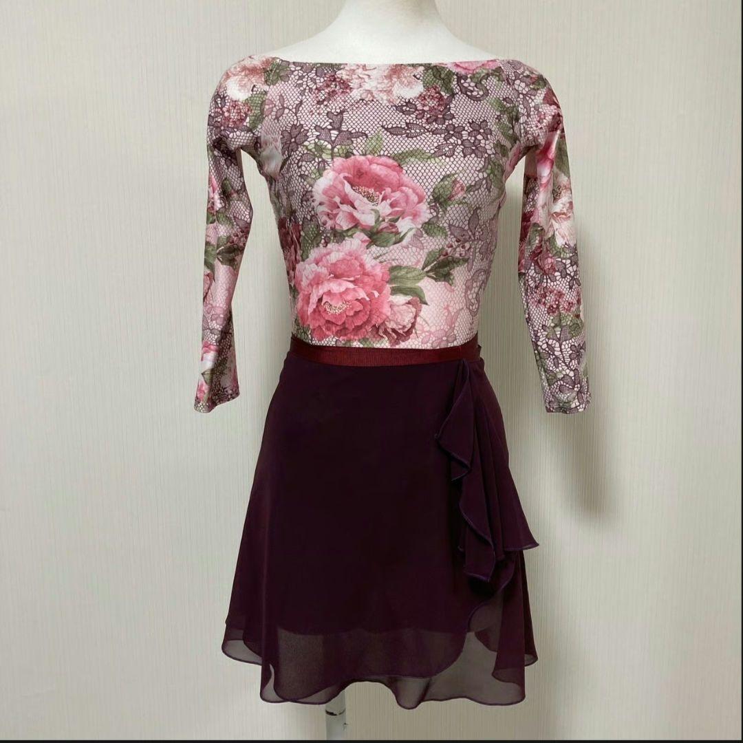 シルフィーヌ　花柄長袖レオタード　 未使用に近い　Lサイズ