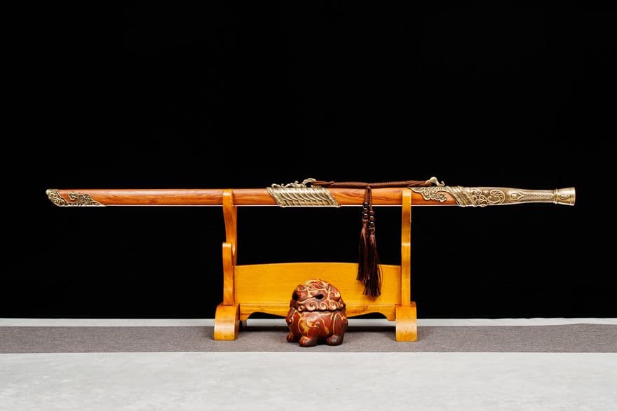 【青衣の剣】古兵器 武具 刀装具 日本刀　模造刀 居合刀 武士道 鑑賞用 美術刀