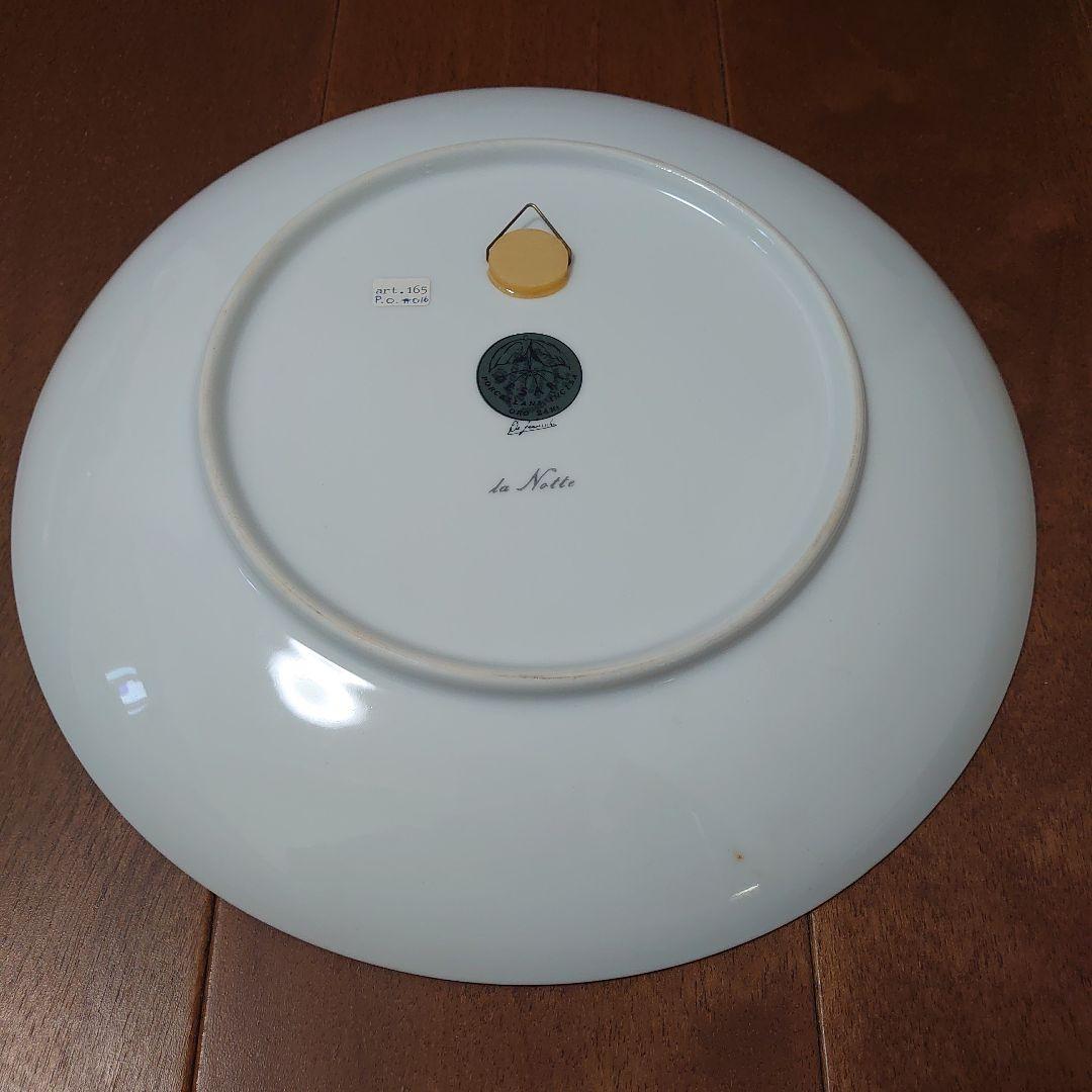 飾り皿 イタリア製 PORCELLANA INCISA ORO 24KT