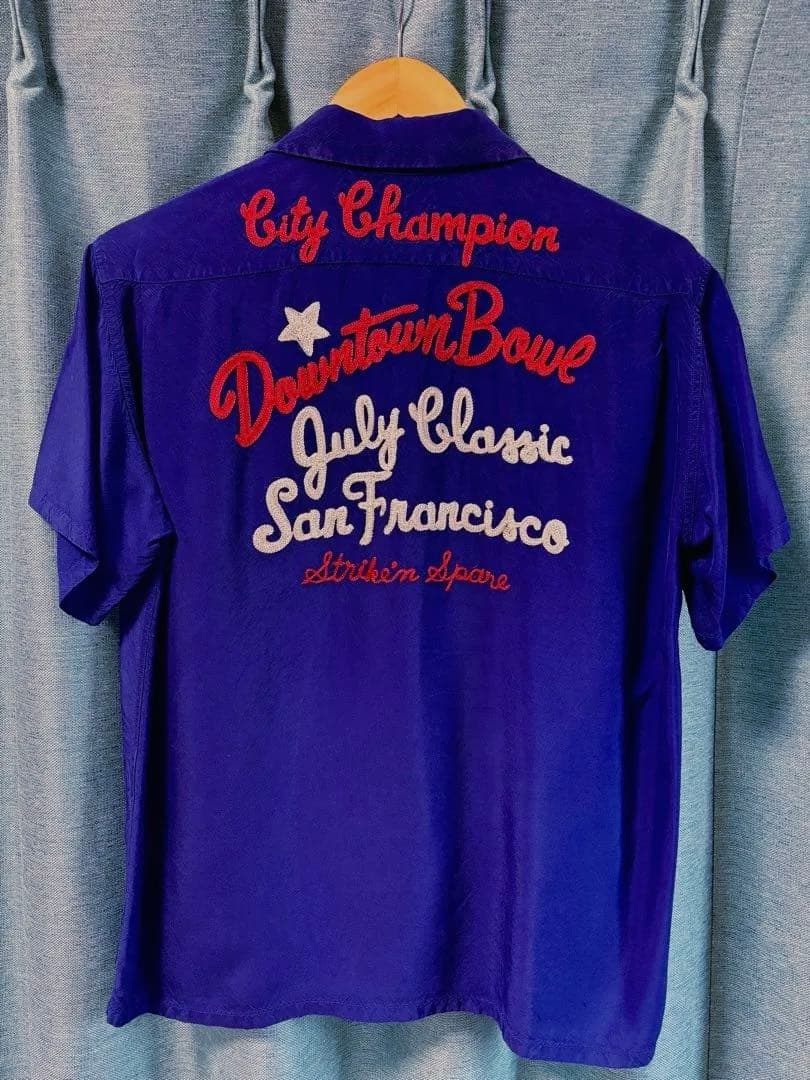 古着　STYLE EYES ボーリングシャツ 刺繍入り