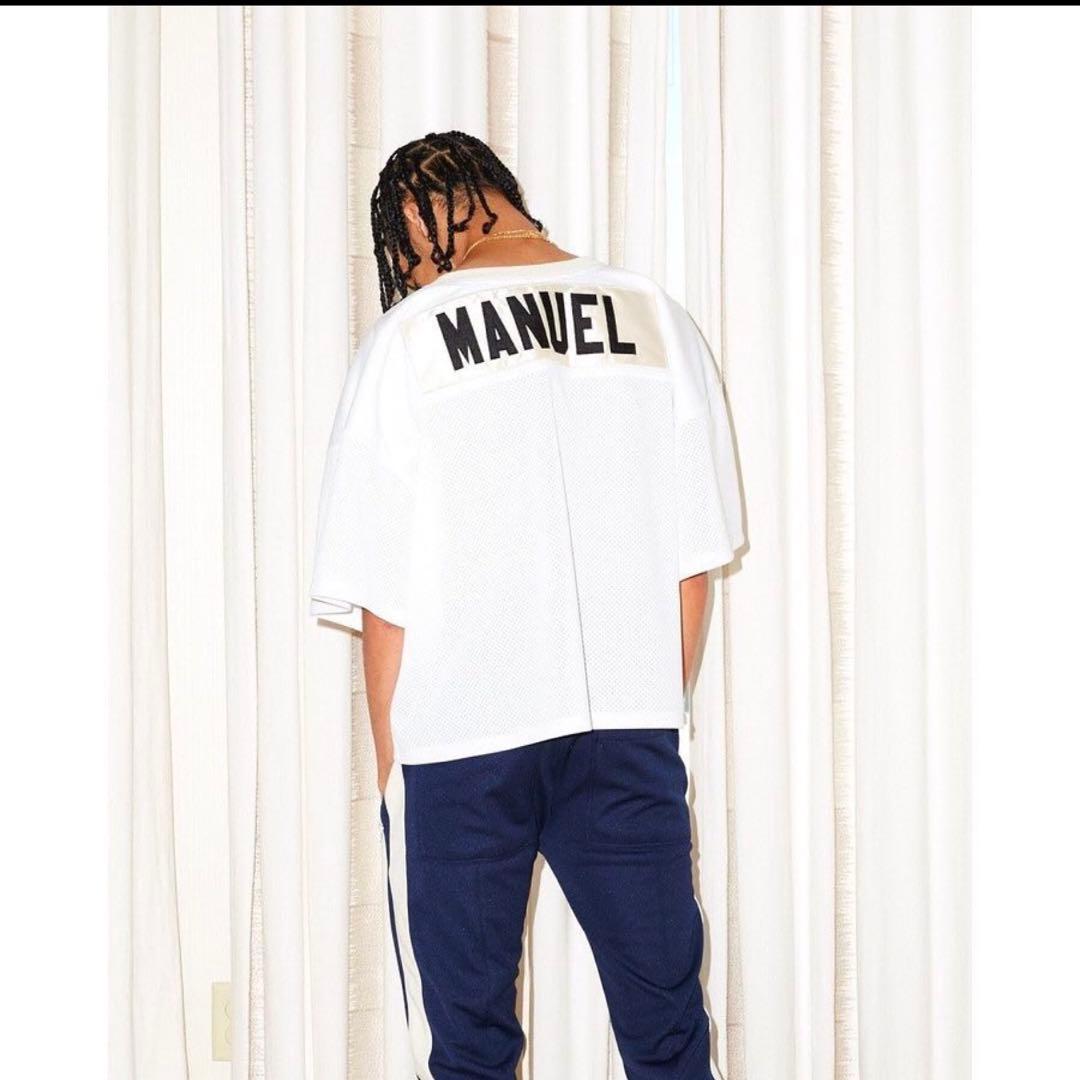 【美品タグ付】fear of god 5th メッシュ フットボールシャツ