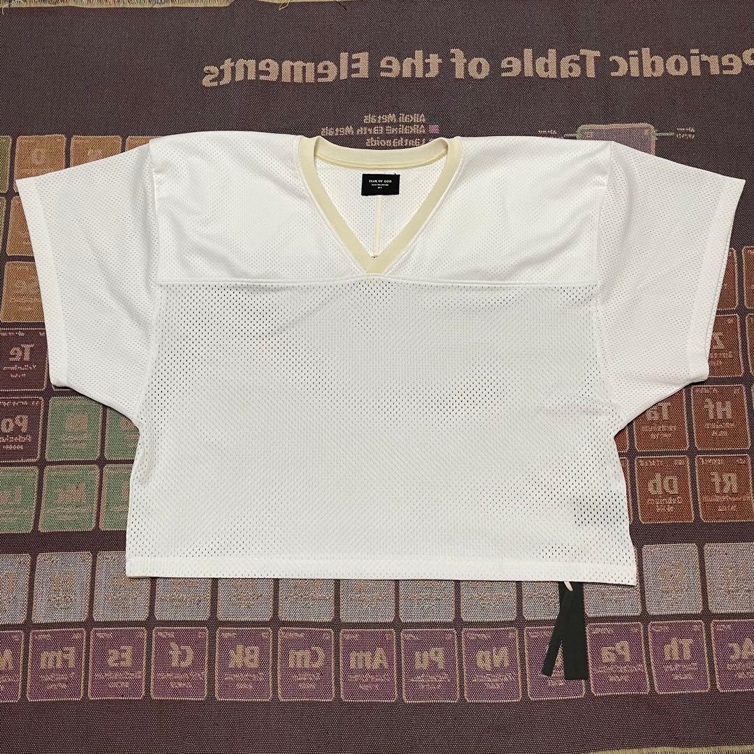【美品タグ付】fear of god 5th メッシュ フットボールシャツ