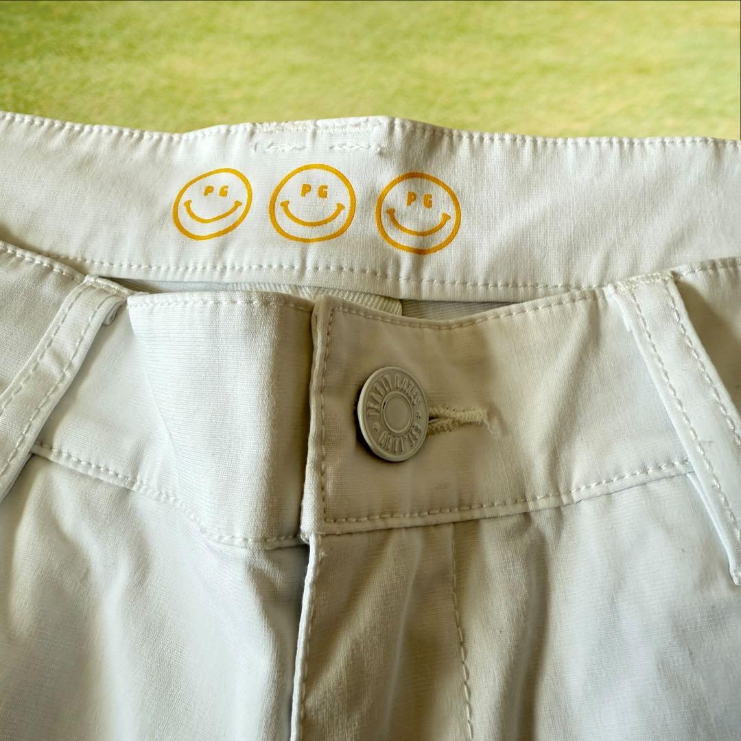 パーリーゲイツ　パンツ　白　ホワイト　6 XL〜XXL相当 ストレッチ素材