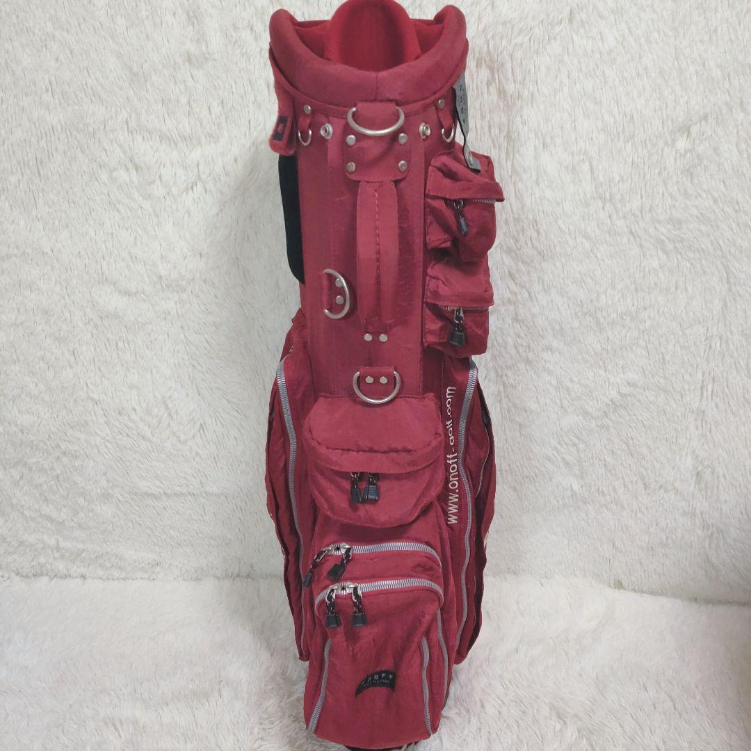 ONOFF★オノフ★9.0型★軽量★良品★スタンド(RED)キャディバッグ