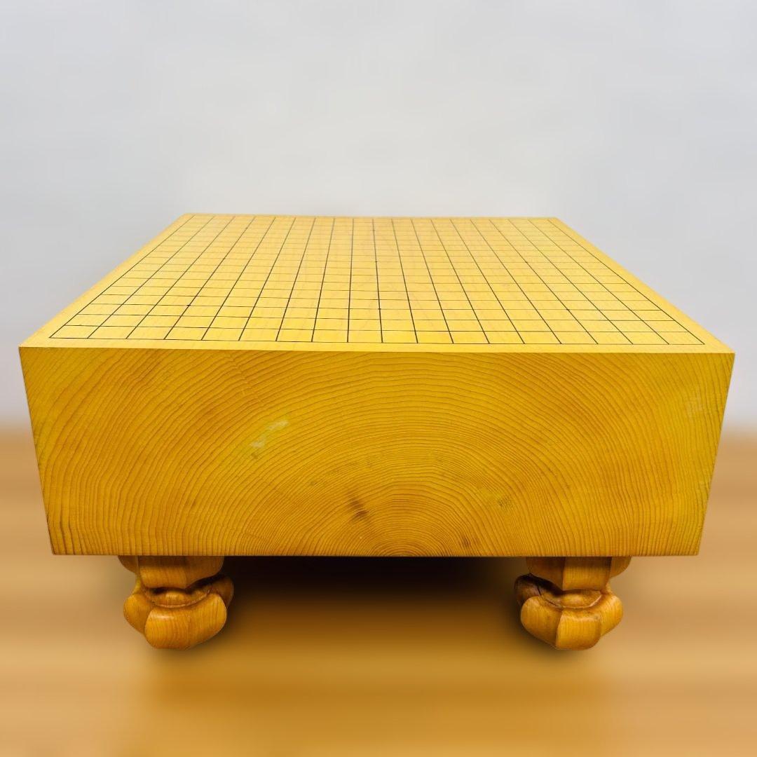 【本榧】脚付碁盤 4.6寸 板目 木表 囲碁 ヘソ有り 19路盤 13kg
