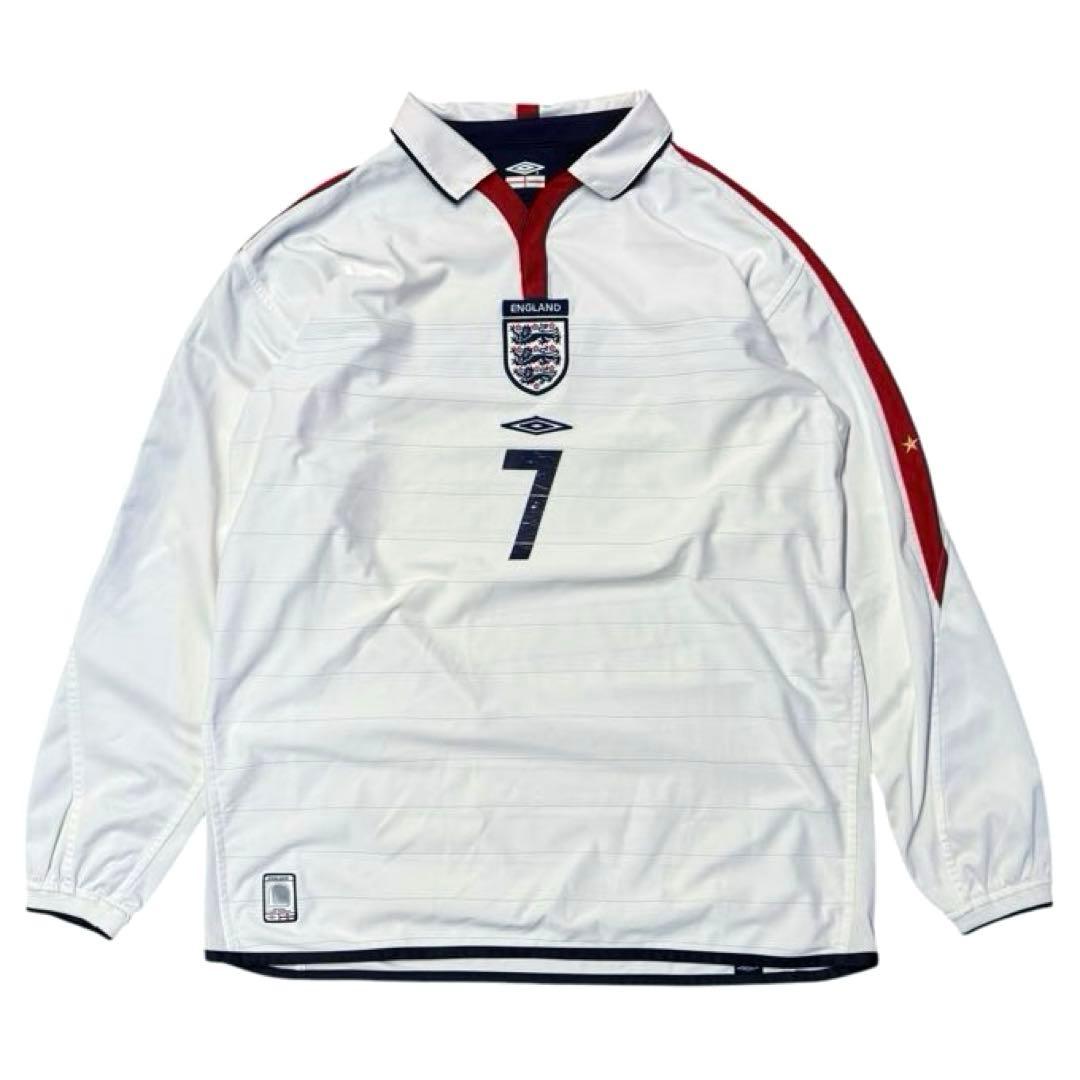 アンブロ イングランド代表 ベッカム ユニフォーム 長袖 リバーシブル