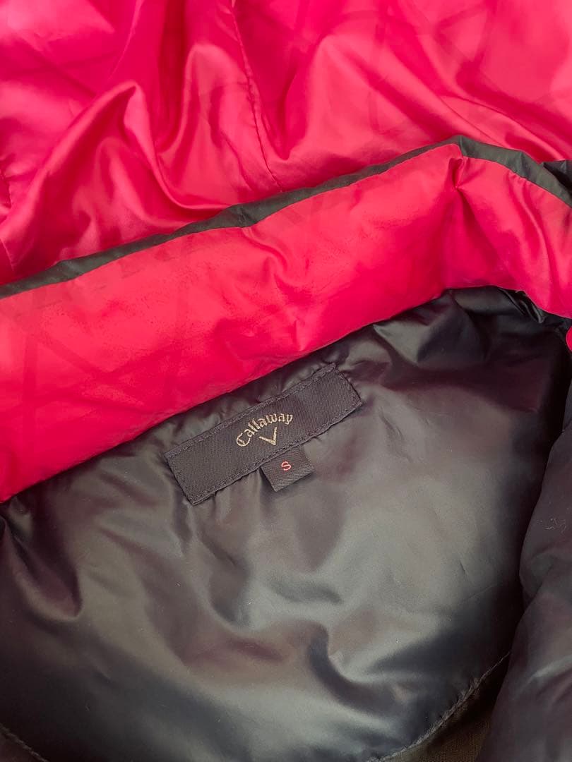 【美品】Callaway ダウンベスト レディース ネイビー/ピンク　S