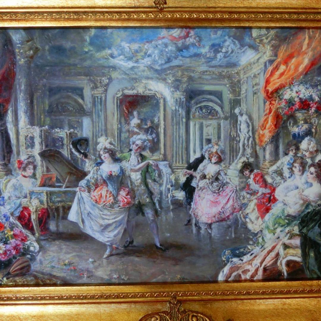 中世ヨーロッパ貴族を描いた額絵 2種よりお選び下さい。A・B