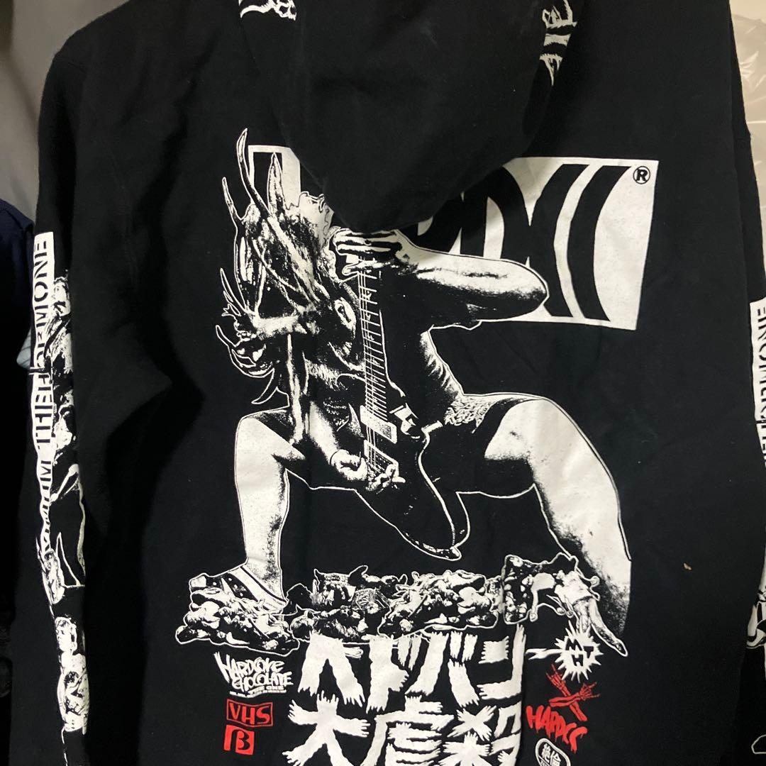 マキシマムザホルホン × コアチョコ ヘドバン大虐殺スウェットパーカー コラボ