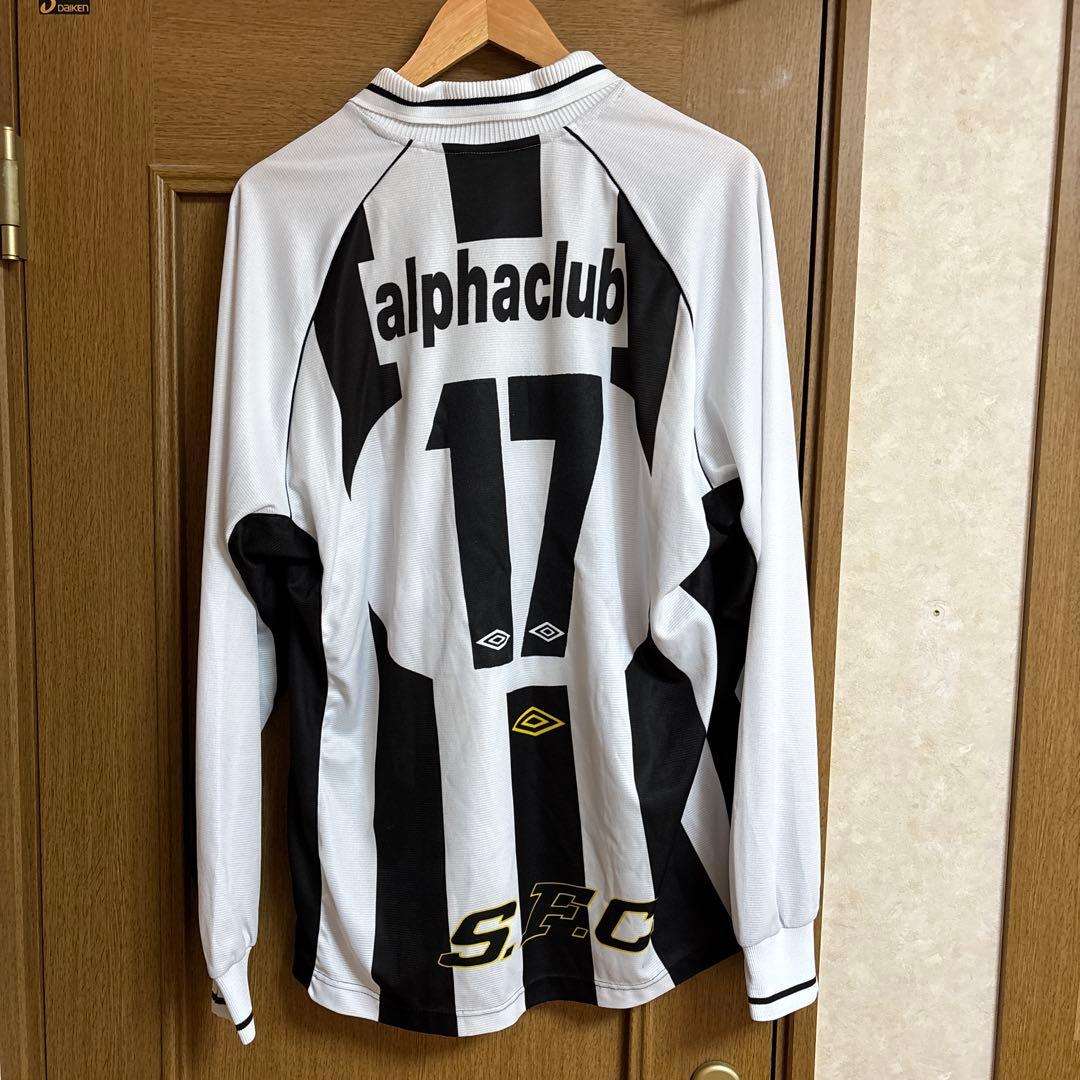 激レア　UMBROアンブロ　サントス　サッカー　ユニフォーム　襟あり　ストライプ