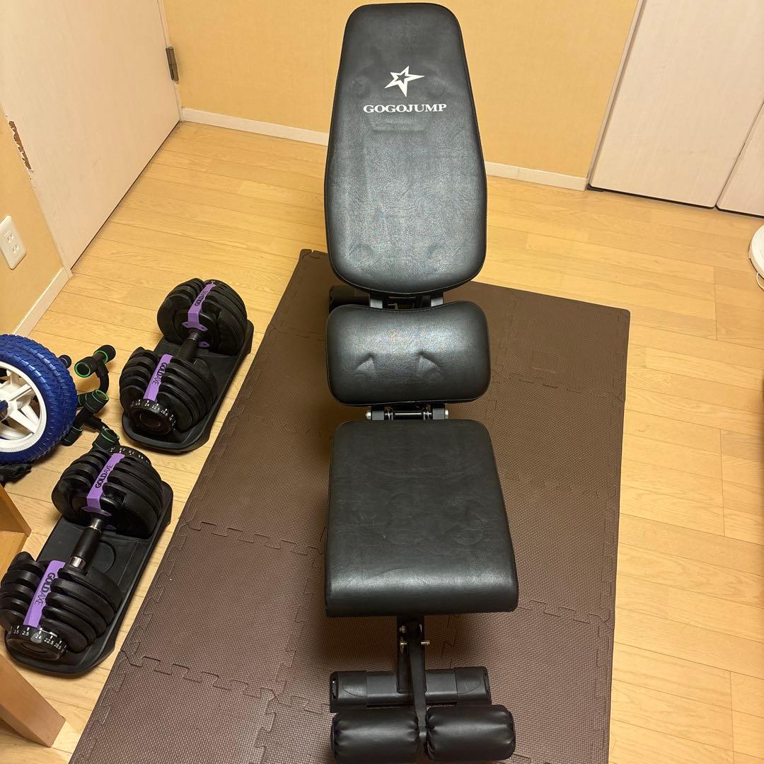 GOLDAXE 可変式ダンベル 24kg ベンチセット 最終値下げ