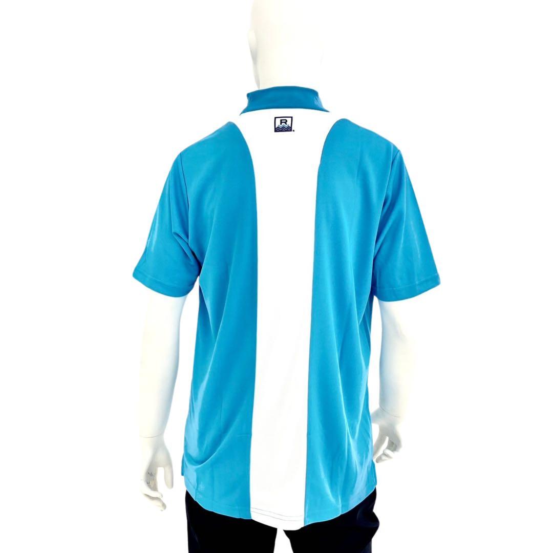 エリートグリップ　ROUGHWATERS 半袖モックネック　ブルー　LL