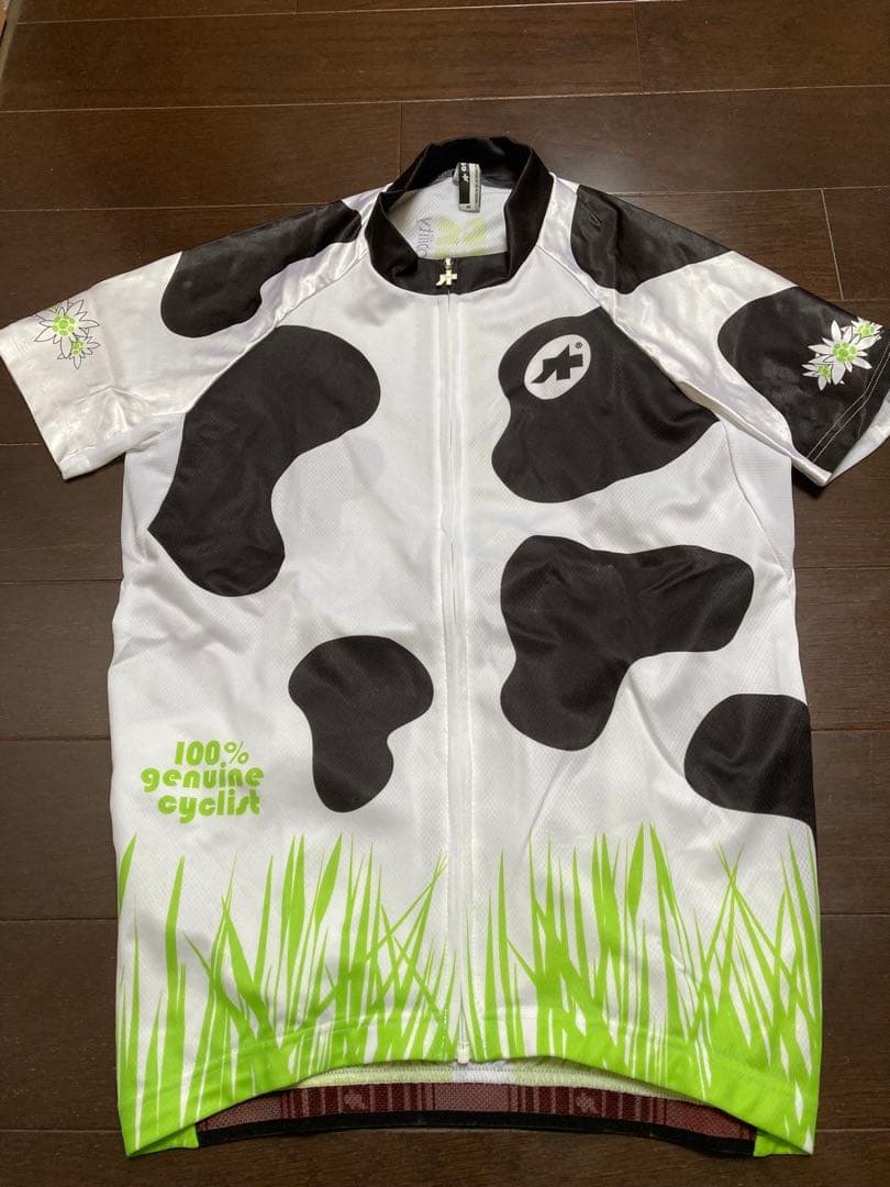 【希少】ASSOS アソス ムームー サイクルジャージ キットM 牛柄 半袖