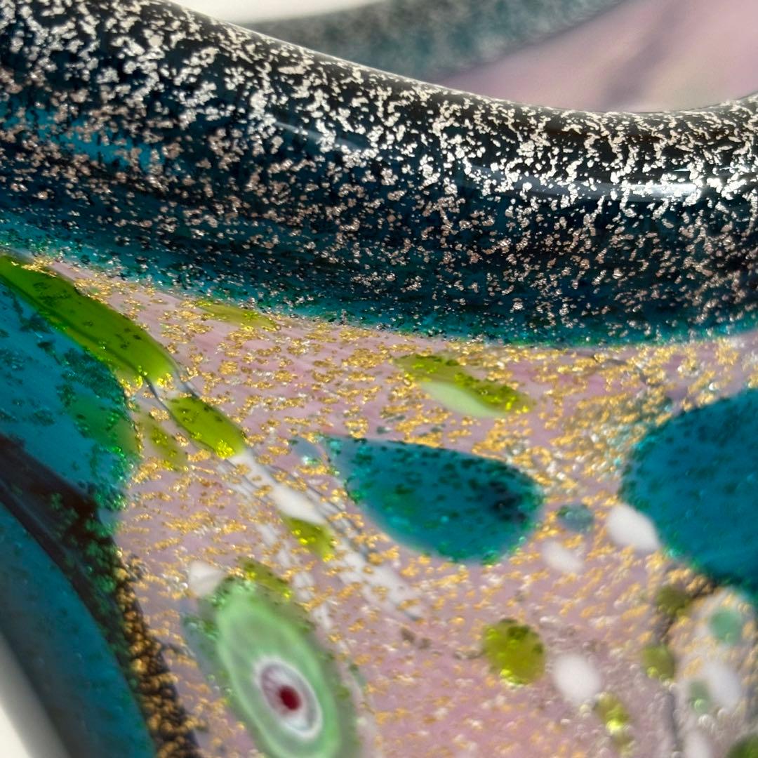 現代の名工 黒木国昭 金・プラチナ象嵌 「夢光琳」 32cm 箱付き 花器