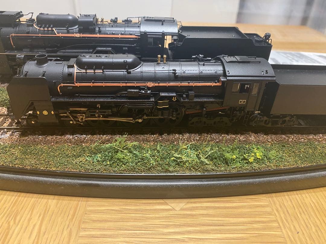 HOゲージ 蒸気機関車 カンタムサウンドD51 、C62、クリアケース付き。