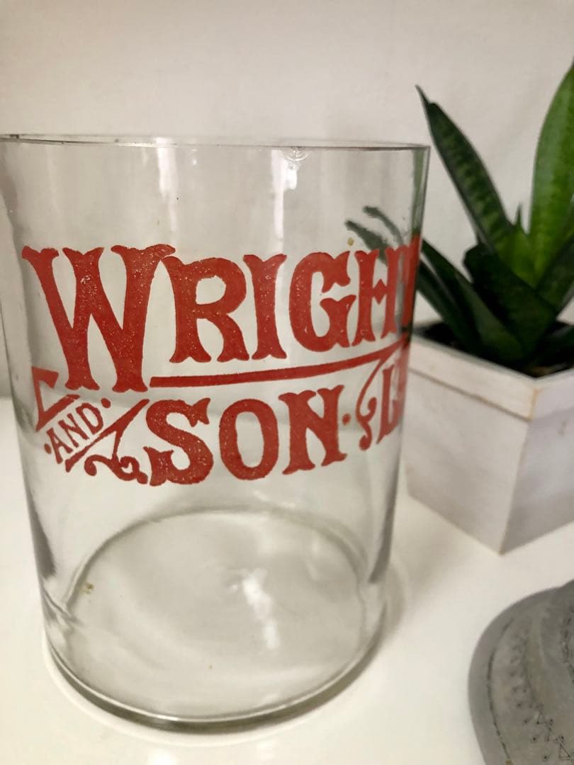 Wright & Son Ltd ビスケットジャー　イギリスアンティーク