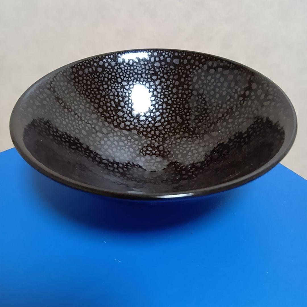 骨董品　新庄東山焼　油滴天目茶碗　五代 涌井弥瓶　 陶磁器　茶器　茶道具　茶碗