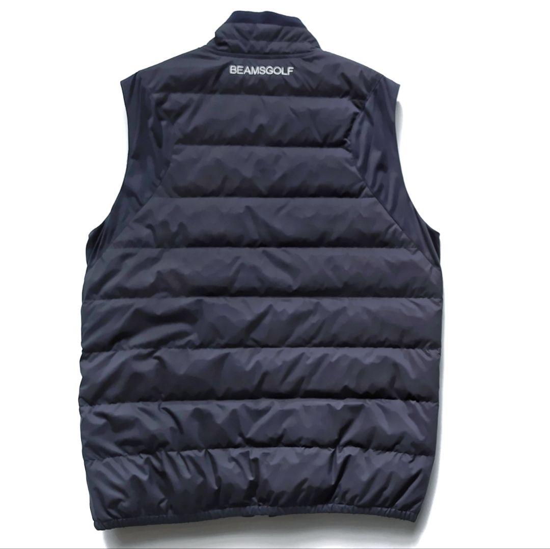 美品 ビームスゴルフパープルレーベル ダウンベストメンズ4 M ゴルフウェア
