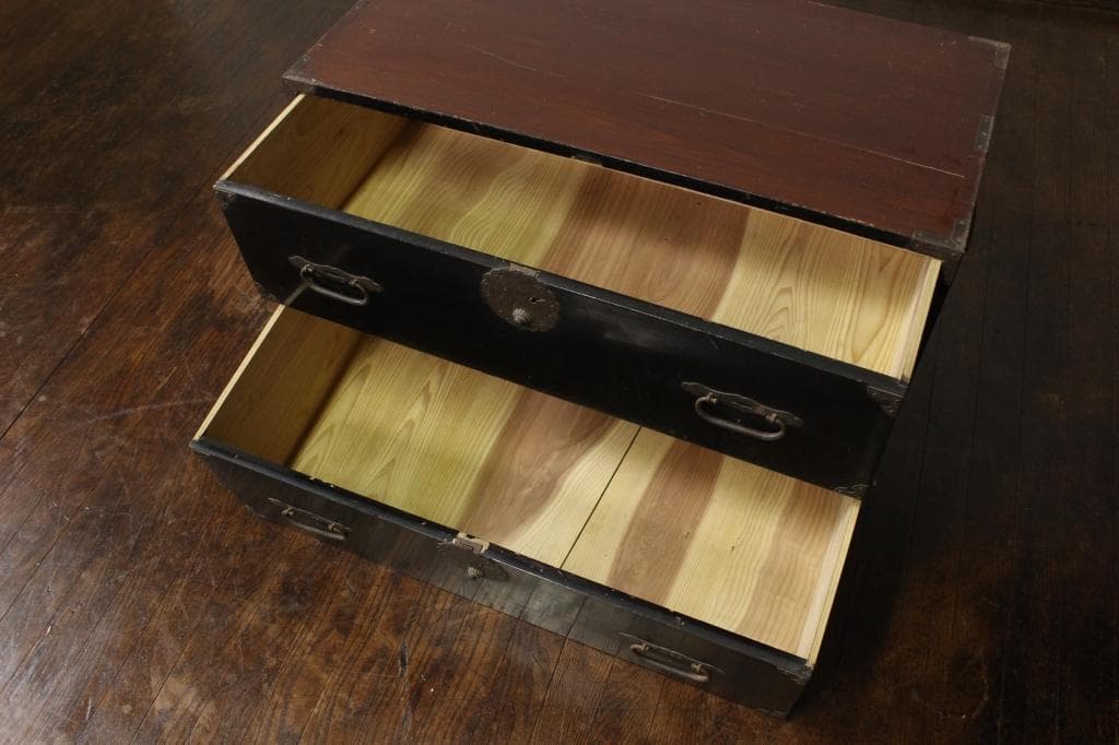 古い時代箪笥 丸金具/和風/古家具/陳列台/和家具/和骨董/店舗什器/ローボード