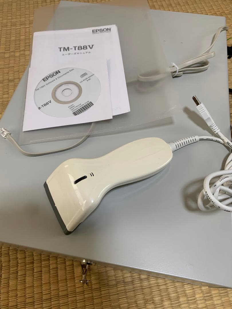 キャッシュドロア レシートプリンター バーコードリーダー ホワイト レジ周辺機器