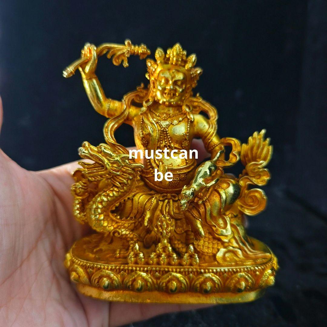 密教白財神像 銅製品 車上神像 鎮宅辟邪 開運風水 招財 置物 工芸品 装飾品