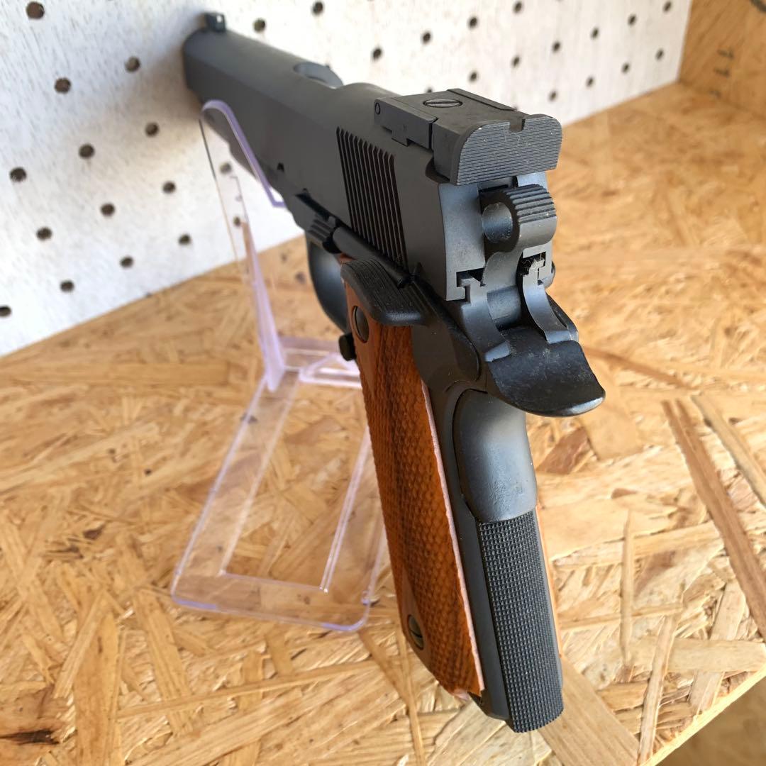 S2S M1911 ハンドガン エアコッキング ブラック 木製グリップ