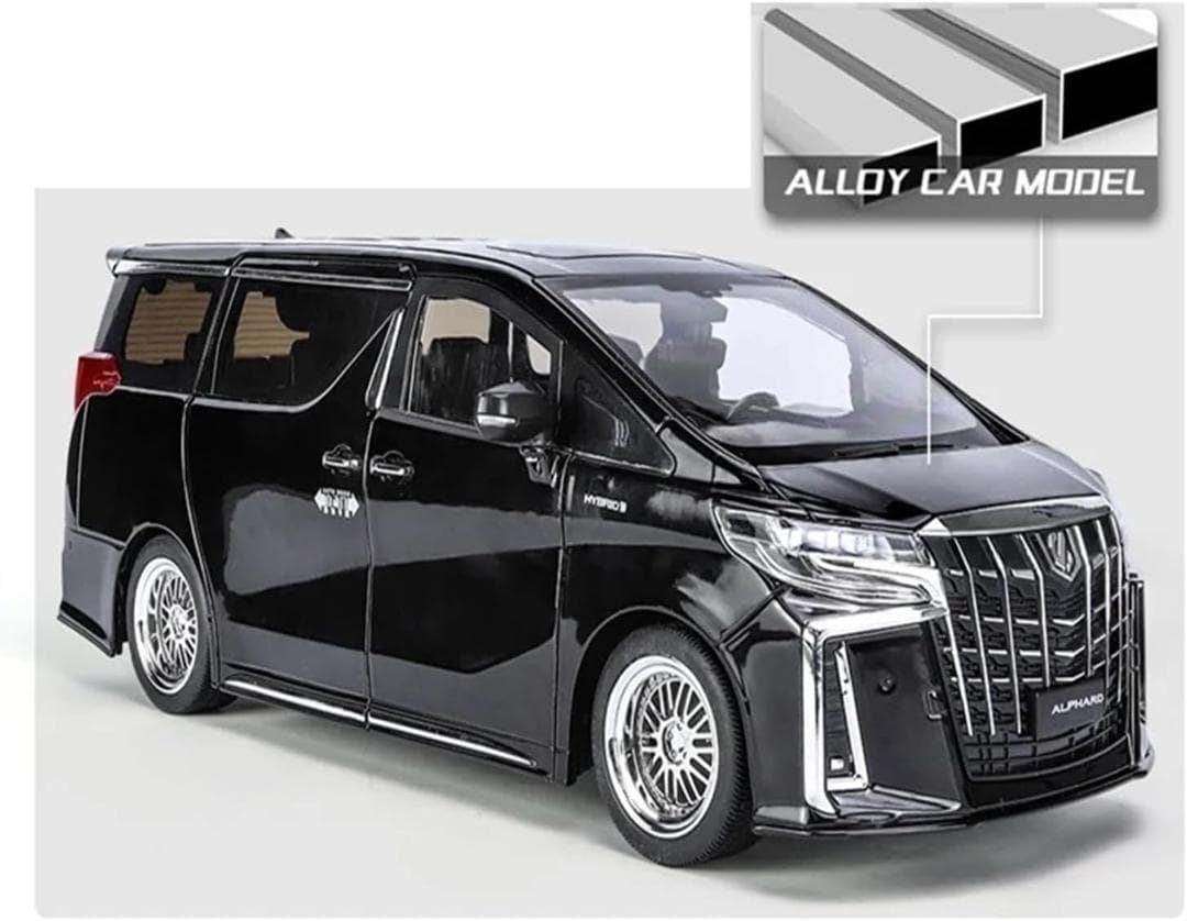1/18 トヨタ アルファード ブラック サウンド＆ライト ダイキャストミニカー