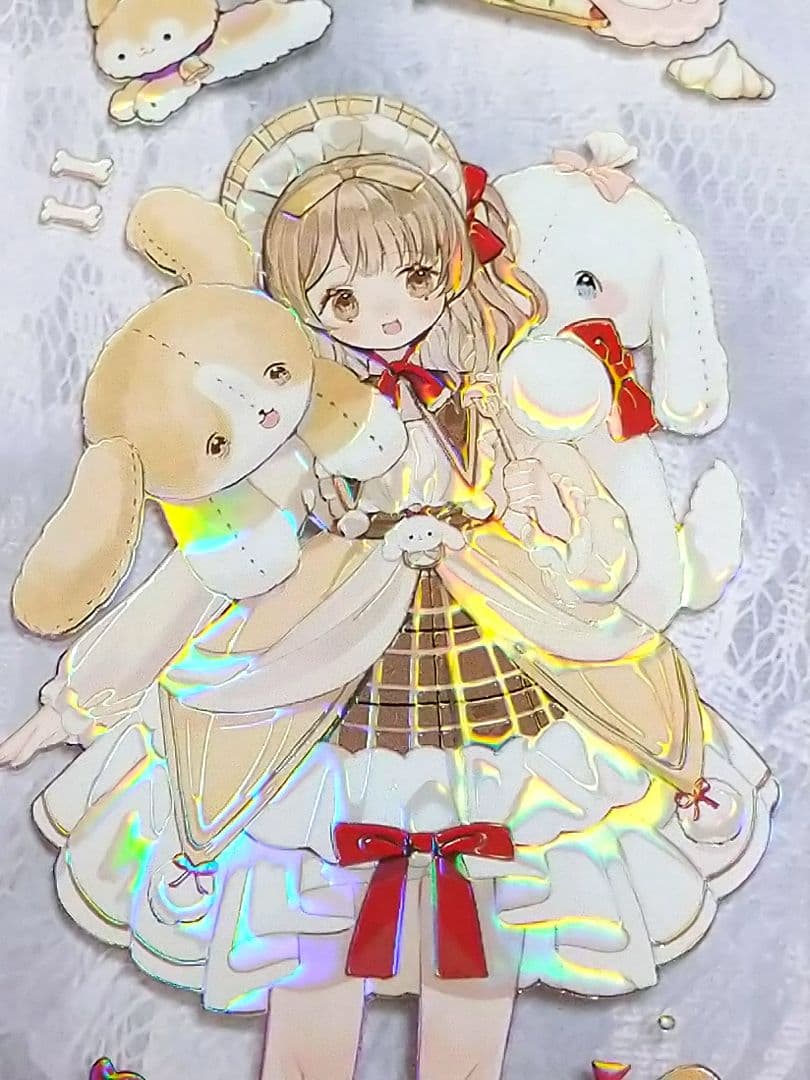 のこり２✩SALE✩J208＃抱抱玩偶(虹光)切り売り海外人物マステ女の子