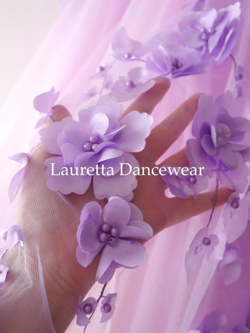 新品未使用 新作社交ダンスドレス スタンダード Ｍ 高級仕様 ラベンダー モダン