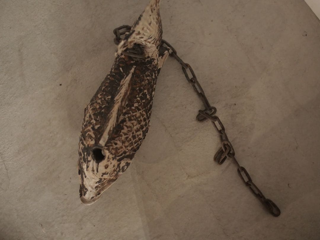 魚　木製　オブジェ　人形　置物　アート　古家具　古道具　アンティーク　昭和レトロ