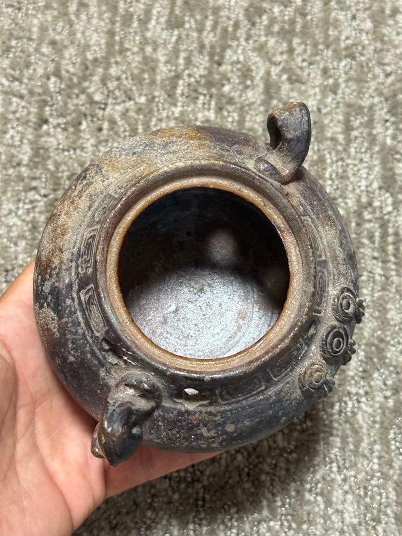 備前焼 獅子摘 三足 香炉 香道具茶道具文房具仏教美術