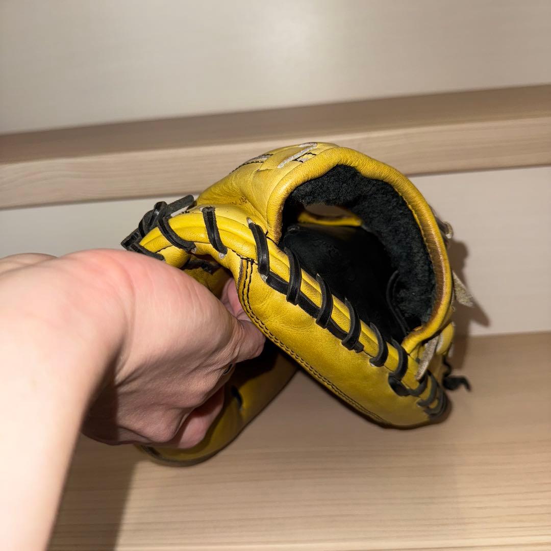 【ZETT / ゼット】硬式キャッチャーミット　イエロー