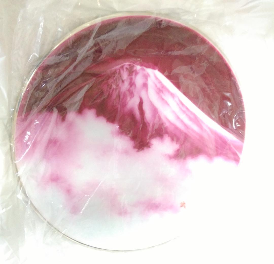 彩光舎 七宝焼き 15 丸赤富士 飾り皿 007-06