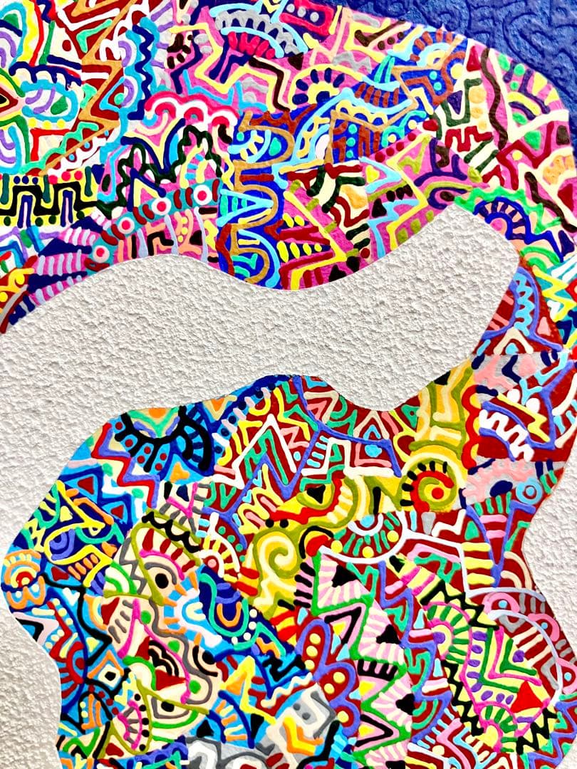 原画　象　動物画　絵画　アクリル画　現代アート　細密画　手描き　一点物