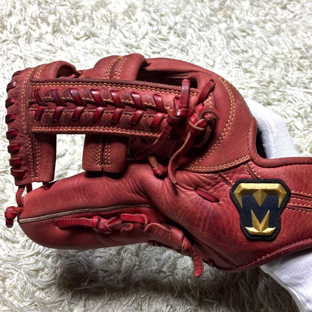 美津和 ミツワタイガー 少年軟式 野球グローブ 左投げ 赤 レッド 小指2本入可