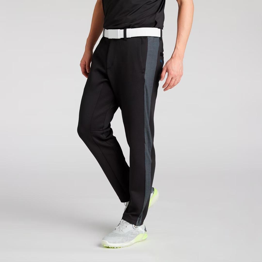 【M】秋冬 定価14,960円 プーマ ゴルフ ライン カードボードパンツ 黒