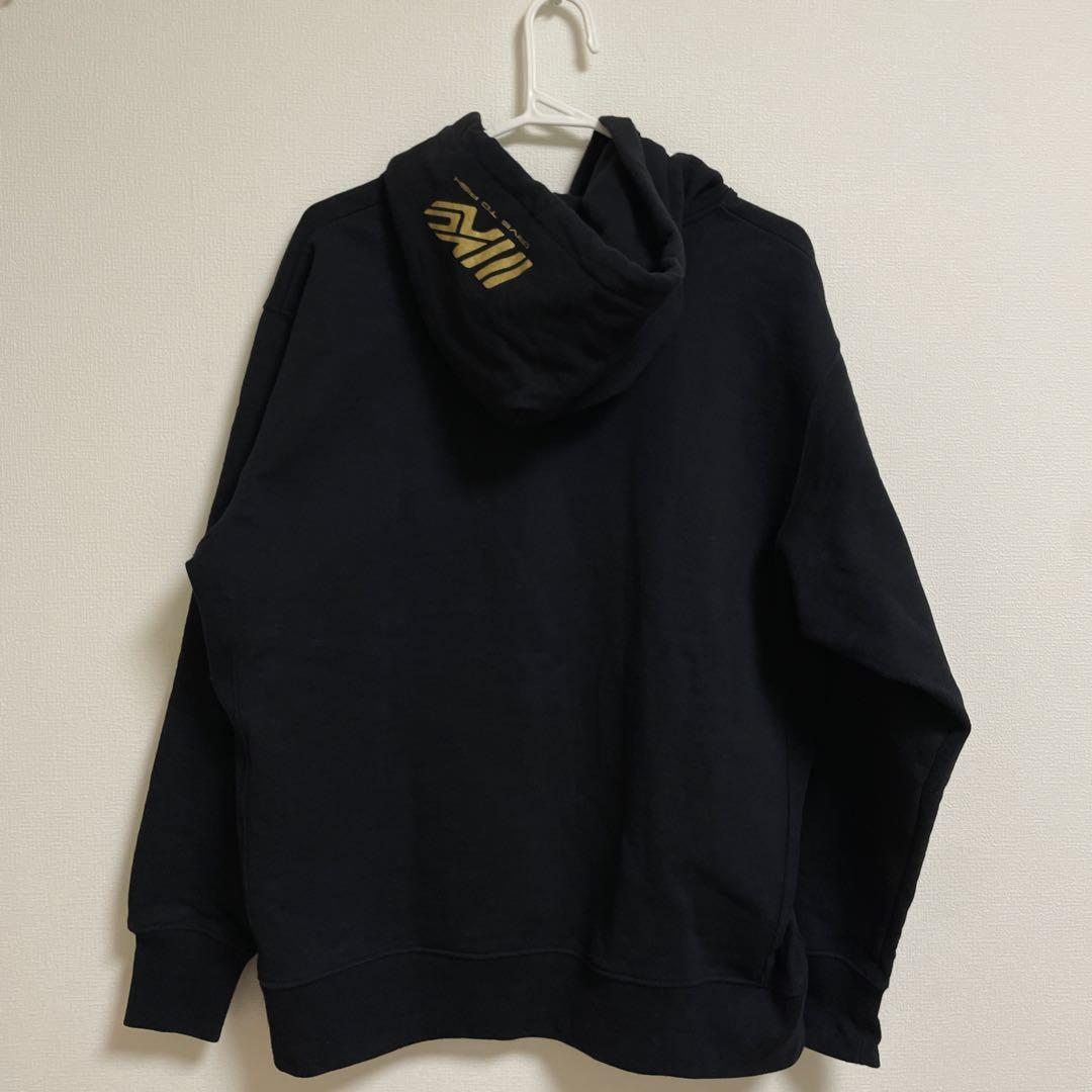 イマカツ　スウェット　パーカー　XLサイズ　ブラック×ゴールド
