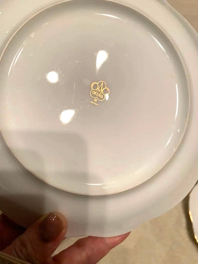 美品　大倉陶園　ブルーフラワー　ケーキ皿　パン皿　6枚