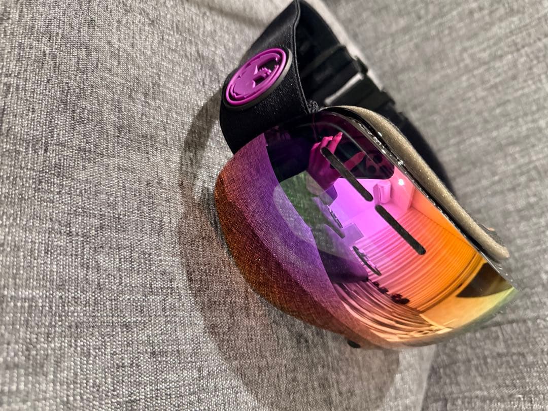 スキーゴーグル 紫色レンズ 付属品あり