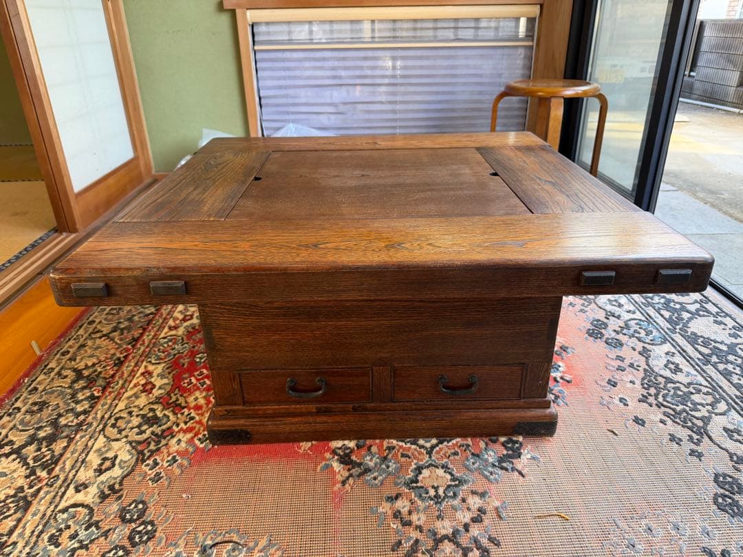 love.manta天然木 無垢材 囲炉裏 座卓 火鉢 ローテーブル