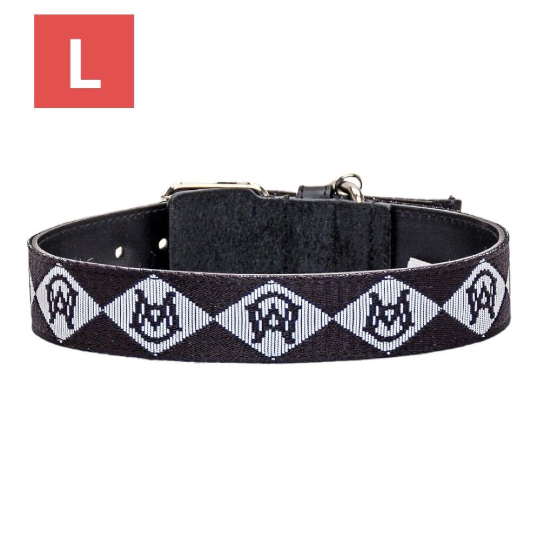 ドッグカラー 首輪 犬 MONCLER モンクレール ブラック ホワイト L