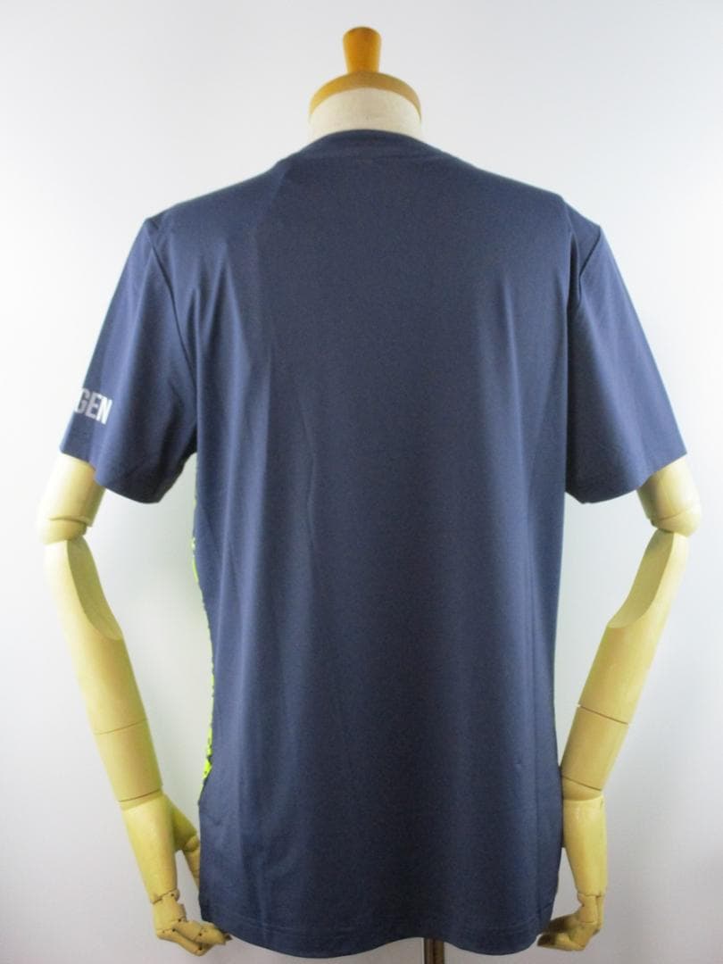 【ハイドロゲン・テニス】マルチアイコン・テックＴシャツ★S★ネイビー×イエロー