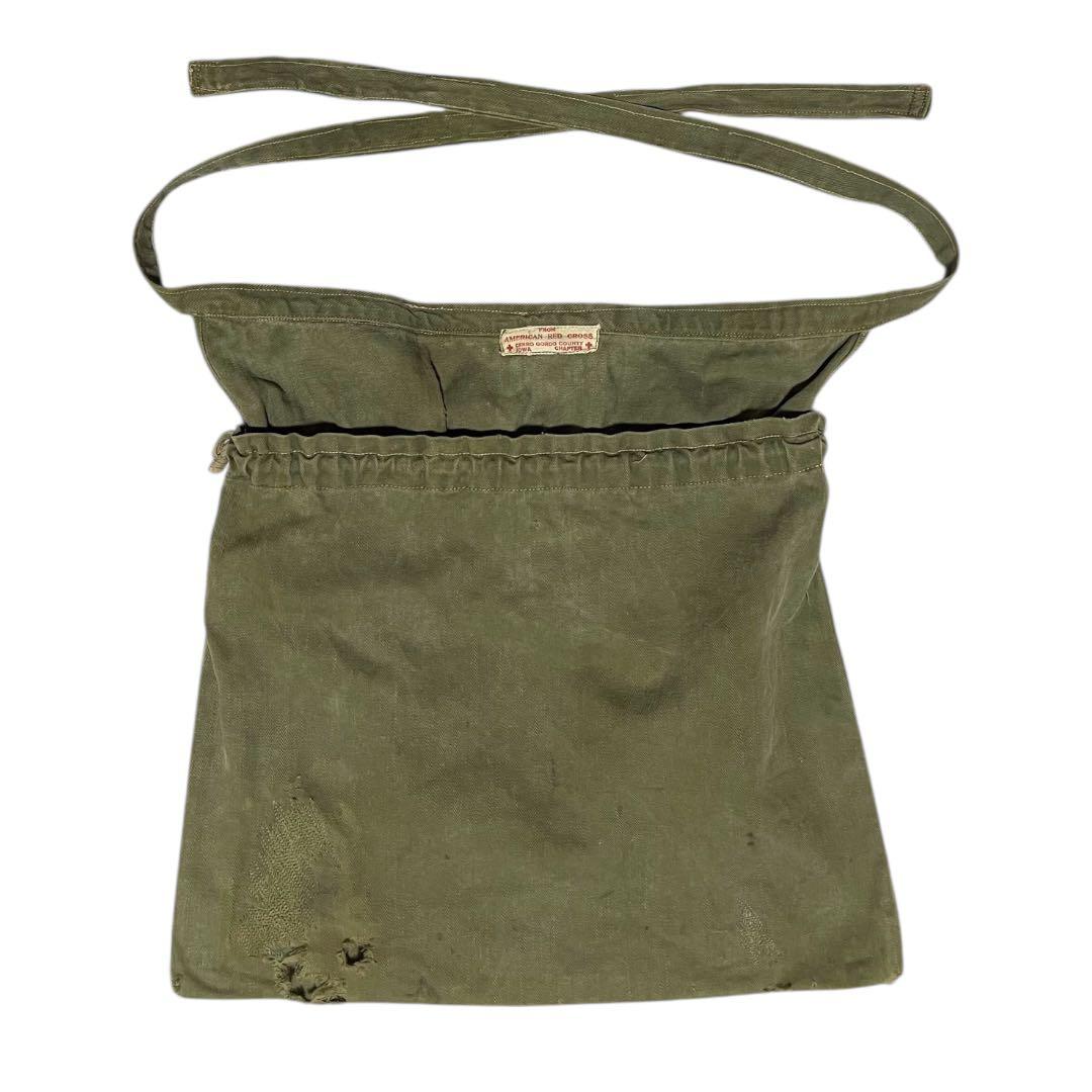 40s AMERICAN REDCROSS　エプロン バッグ ww2 アメリカ軍