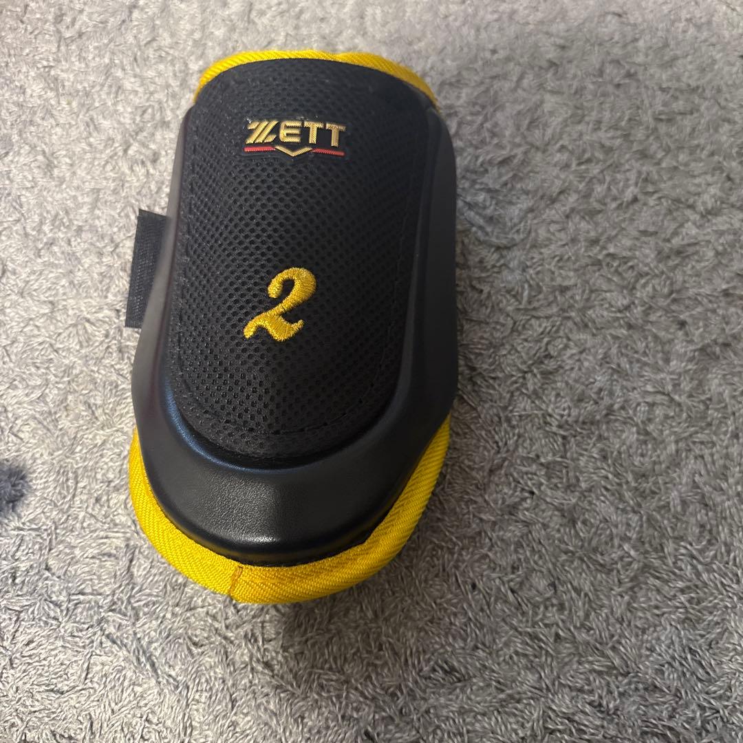 ZETT フットガード 、エルボーガードモデル2 黒/黄色
